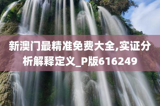 新澳门最精准免费大全,实证分析解释定义_P版616249