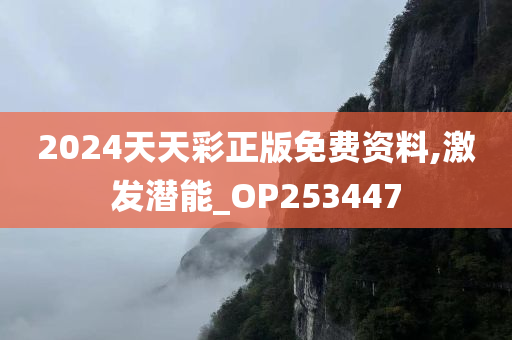 2024天天彩正版免费资料,激发潜能_OP253447