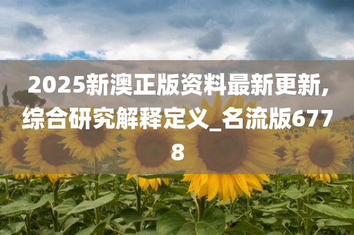 2025新澳正版资料最新更新,综合研究解释定义_名流版6778