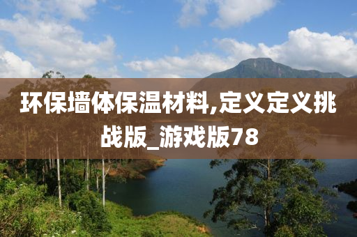 环保墙体保温材料,定义定义挑战版_游戏版78