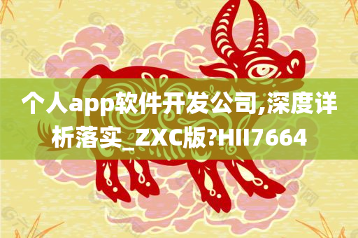 个人app软件开发公司,深度详析落实_ZXC版?HII7664