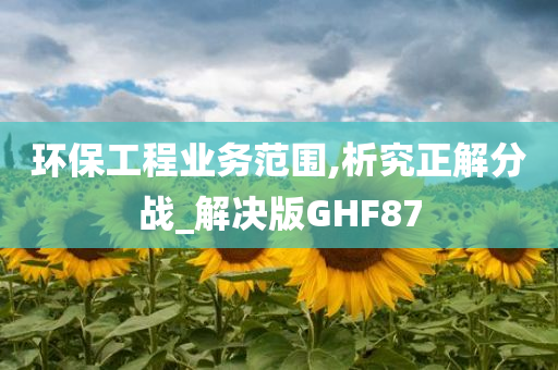 环保工程业务范围,析究正解分战_解决版GHF87
