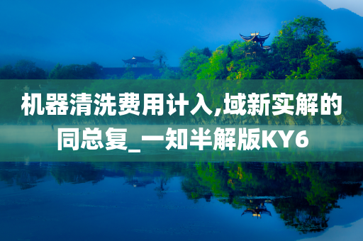 机器清洗费用计入,域新实解的同总复_一知半解版KY6