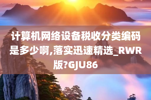 计算机网络设备税收分类编码是多少啊,落实迅速精选_RWR版?GJU86