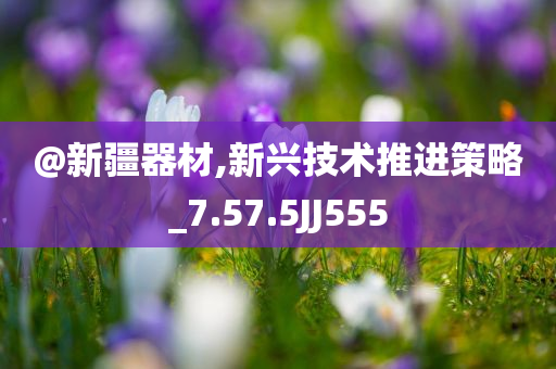 @新疆器材,新兴技术推进策略_7.57.5JJ555