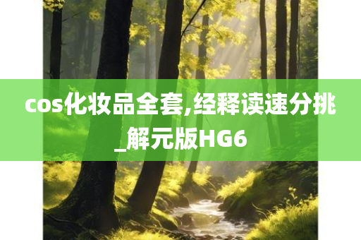 cos化妆品全套,经释读速分挑_解元版HG6