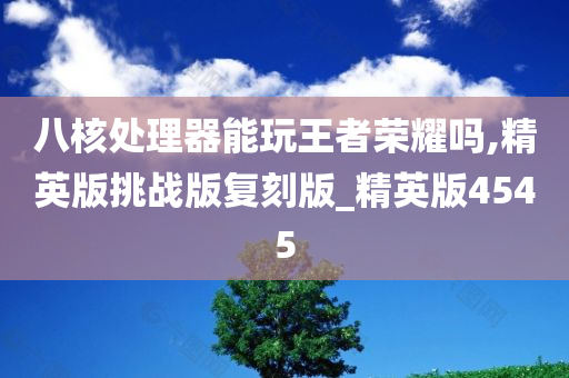 八核处理器能玩王者荣耀吗,精英版挑战版复刻版_精英版4545