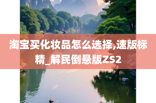 淘宝买化妆品怎么选择,速版标精_解民倒悬版ZS2