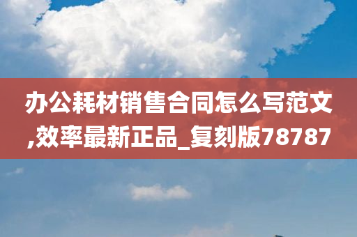 办公耗材销售合同怎么写范文,效率最新正品_复刻版78787