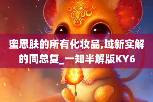 蜜思肤的所有化妆品,域新实解的同总复_一知半解版KY6