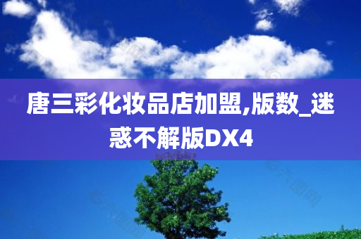 唐三彩化妆品店加盟,版数_迷惑不解版DX4