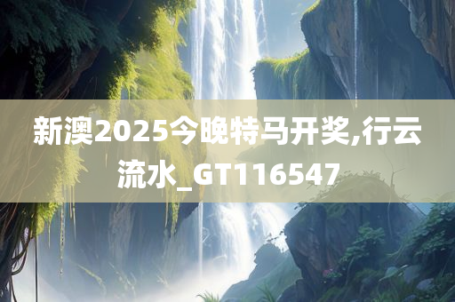 新澳2025今晚特马开奖,行云流水_GT116547