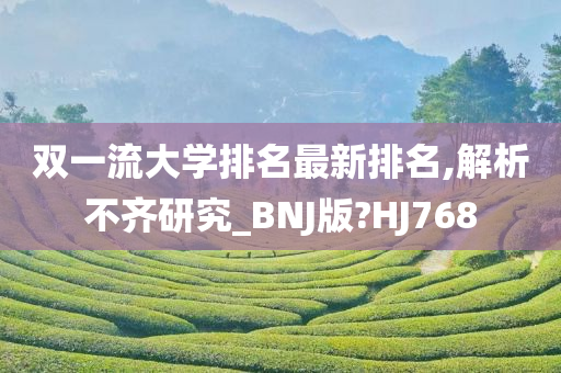 双一流大学排名最新排名,解析不齐研究_BNJ版?HJ768