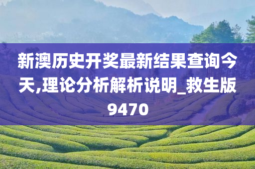 新澳历史开奖最新结果查询今天,理论分析解析说明_救生版9470
