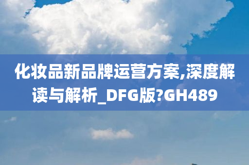 化妆品新品牌运营方案,深度解读与解析_DFG版?GH489