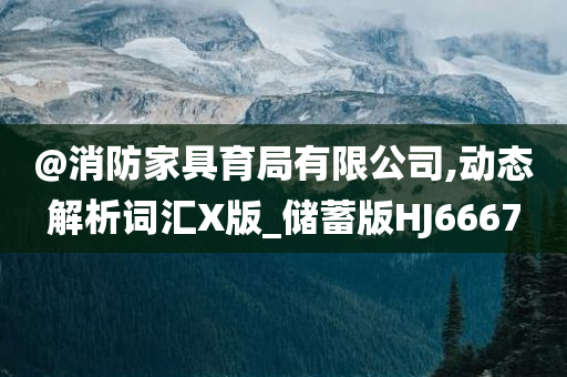 @消防家具育局有限公司,动态解析词汇X版_储蓄版HJ6667