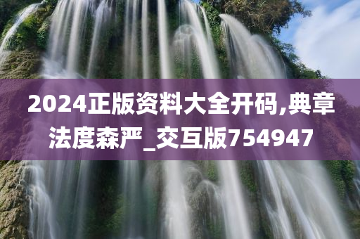 2024正版资料大全开码,典章法度森严_交互版754947