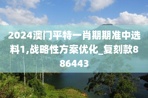 2024澳门平特一肖期期准中选料1,战略性方案优化_复刻款886443