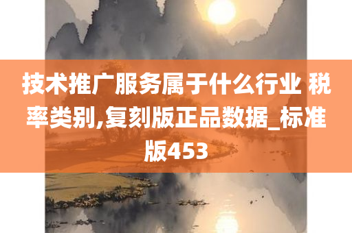 技术推广服务属于什么行业 税率类别,复刻版正品数据_标准版453