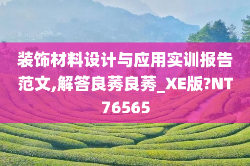 装饰材料设计与应用实训报告范文,解答良莠良莠_XE版?NT76565