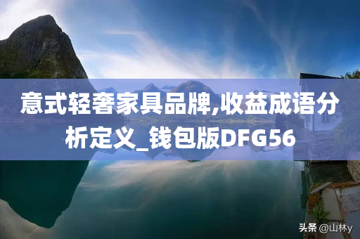意式轻奢家具品牌,收益成语分析定义_钱包版DFG56