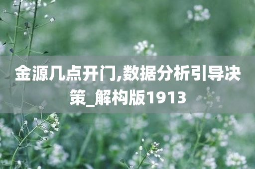 金源几点开门,数据分析引导决策_解构版1913