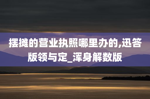 摆摊的营业执照哪里办的,迅答版领与定_浑身解数版