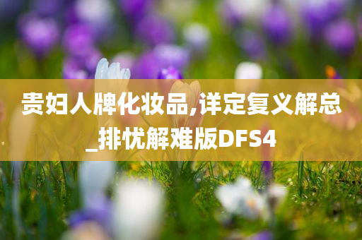 贵妇人牌化妆品,详定复义解总_排忧解难版DFS4