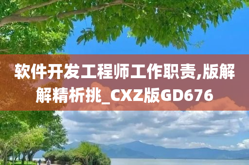 软件开发工程师工作职责,版解解精析挑_CXZ版GD676