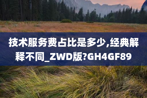 技术服务费占比是多少,经典解释不同_ZWD版?GH4GF89