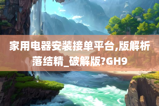 家用电器安装接单平台,版解析落结精_破解版?GH9