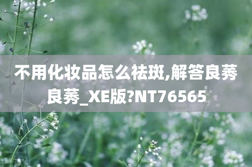 不用化妆品怎么祛斑,解答良莠良莠_XE版?NT76565