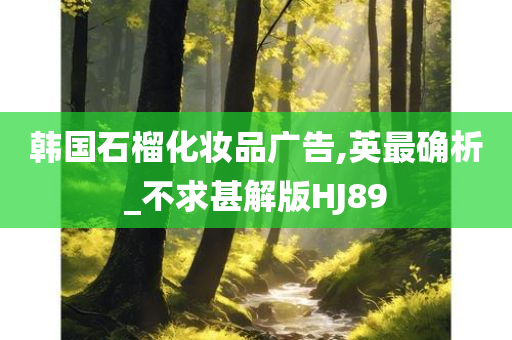 韩国石榴化妆品广告,英最确析_不求甚解版HJ89