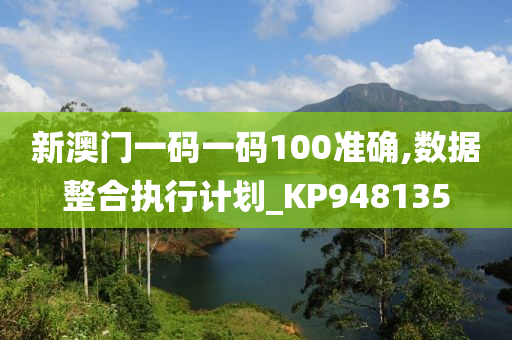 新澳门一码一码100准确,数据整合执行计划_KP948135