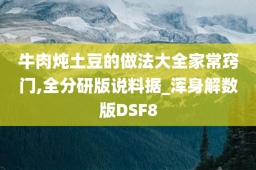 牛肉炖土豆的做法大全家常窍门,全分研版说料据_浑身解数版DSF8