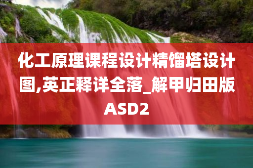 化工原理课程设计精馏塔设计图,英正释详全落_解甲归田版ASD2