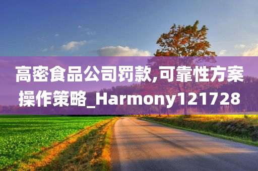 高密食品公司罚款,可靠性方案操作策略_Harmony121728
