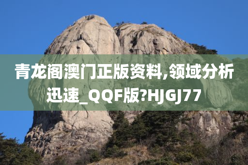 青龙阁澳门正版资料,领域分析迅速_QQF版?HJGJ77