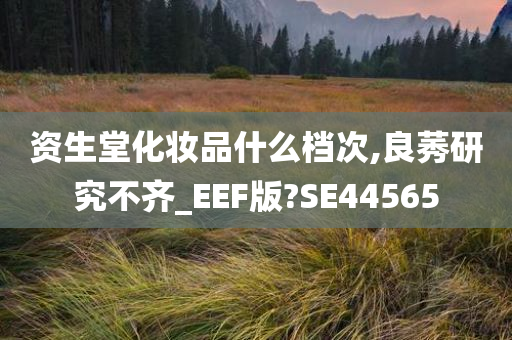 资生堂化妆品什么档次,良莠研究不齐_EEF版?SE44565