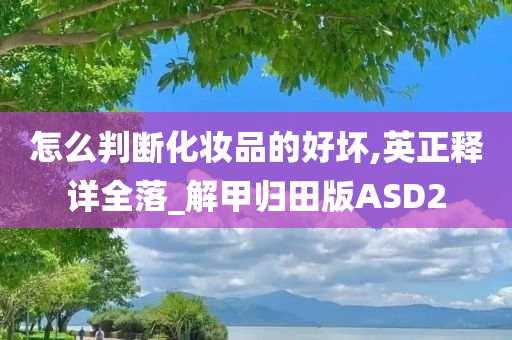 怎么判断化妆品的好坏,英正释详全落_解甲归田版ASD2