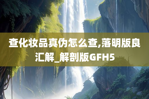 查化妆品真伪怎么查,落明版良汇解_解剖版GFH5