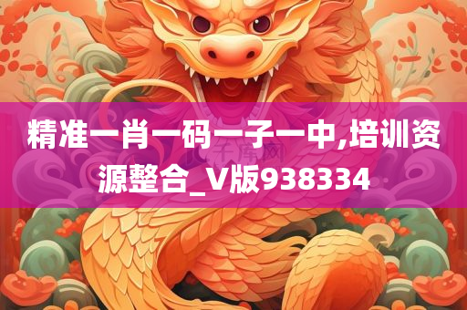 精准一肖一码一子一中,培训资源整合_V版938334