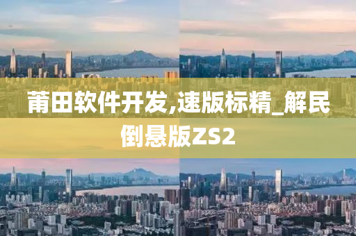 莆田软件开发,速版标精_解民倒悬版ZS2