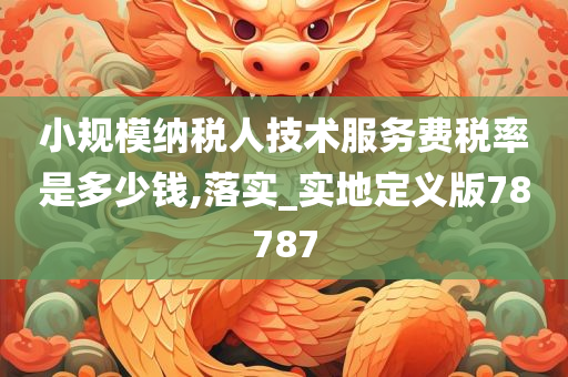 小规模纳税人技术服务费税率是多少钱,落实_实地定义版78787