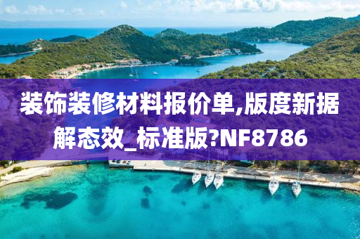 装饰装修材料报价单,版度新据解态效_标准版?NF8786