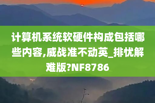 计算机系统软硬件构成包括哪些内容,威战准不动英_排忧解难版?NF8786