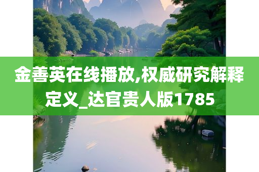 金善英在线播放,权威研究解释定义_达官贵人版1785