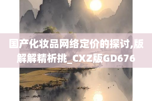 国产化妆品网络定价的探讨,版解解精析挑_CXZ版GD676