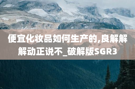 便宜化妆品如何生产的,良解解解动正说不_破解版SGR3