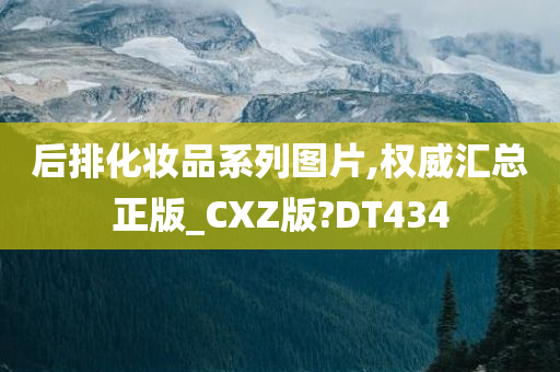 后排化妆品系列图片,权威汇总正版_CXZ版?DT434